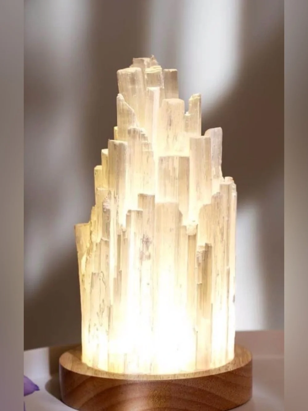NEW in Box Cleanse-All Selenite Lamp 2 Pounds of Healing Power color change